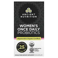 Ancient Nutrition, Women&#x27;s Once Daily Probiotics, 25 Billion CFU, 30 Capsules