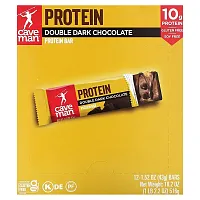 Caveman Foods, Protein Bar, Double Dark Chocolate, 12 Bars, 1.52 oz (43 g) Each