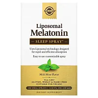 Solgar, Liposoman Melatonin, Sleep Spray, Mild Mint, 100  Oral Sprays, 0.68 fl oz (20 ml)