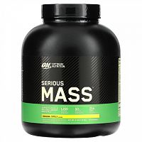 Optimum Nutrition, Serious Mass, порошок для набора веса (гейнер) с высоким содержанием протеина, вкус банан, 2720 г (6 lb)