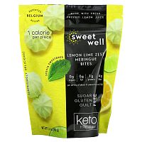 Sweetwell, Keto Bites, безе с цедрой лимона и лайма, 40 г (1,4 унции)