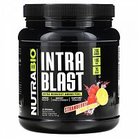 NutraBio Labs, Intra Blast, заряд аминокислот для восстановления после тренировки, клубника с лимоном, 740 г