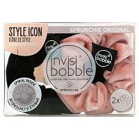 Invisibobble, Sprunchie Original Hair Scrunchie, True Black/Prima Ballerina, 2 Pack