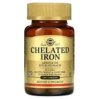 Solgar, Chelated Iron, 100 Tablets