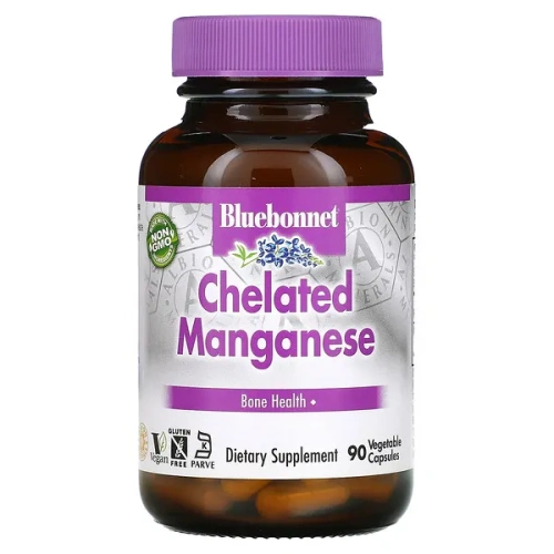 Bluebonnet Nutrition, Chelated Manganese, 90 Vegetable Capsules