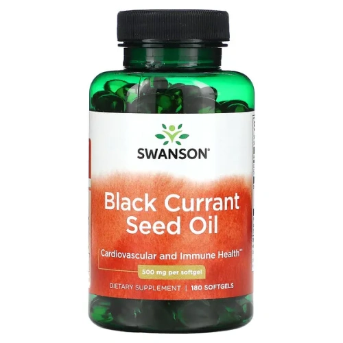 Swanson, Black Currant Seed Oil, 500 mg, 180 Softgels