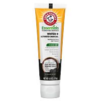 Arm & Hammer, Whiten + Activated Charcoal, зубная паста без фтора, чистая мята, 121 г (4,3 унции)