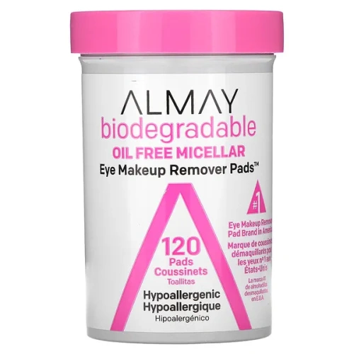 Almay, Eye Makeup Remover Pads, Oil Free Micellar, 120 Pads