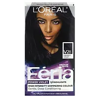 L&#x27;Oréal, Feria, Power Violet, High-Intensity Shimmering Colour,  V28 Midnight Violet, 1 Application