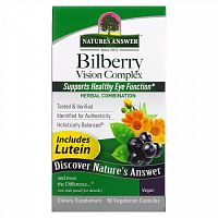 Nature's Answer, Bilberry Vision Complex, 60 Vegetarian Capsules