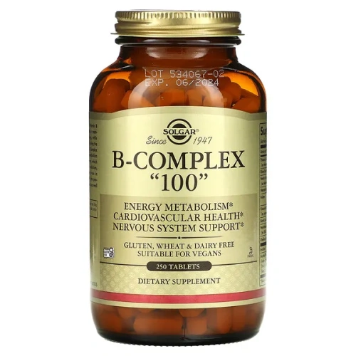 Solgar, B-Complex &quot;100&quot;, 250 Tablets