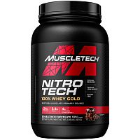 MuscleTech, Nitro Tech, 100% Whey Gold, сывороточный протеин, со вкусом двойного шоколада, 910 г (2,01 фунта)