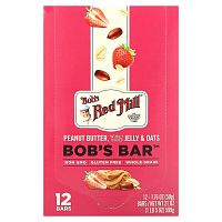 Bob&#x27;s Red Mill, Bob&#x27;s Bar, Peanut Butter, Jelly &amp; Oats, 12 Bars, 1.76 oz (50 g) Each