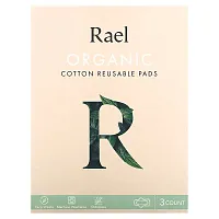 Rael, Organic Cotton Reusable Pads, 3 Count