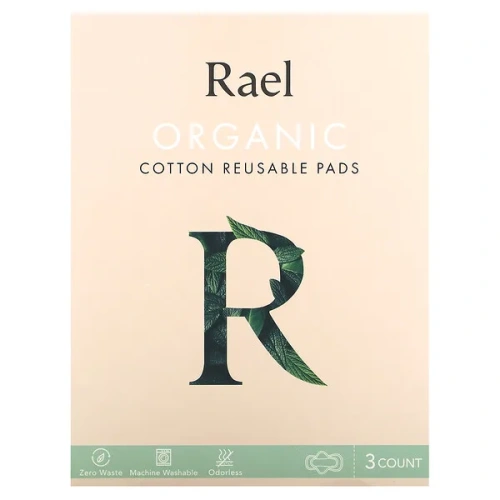 Rael, Organic Cotton Reusable Pads, 3 Count