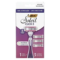 BIC, Soleil Click 5, 1 Handle, 3 Cartridges