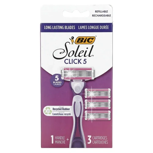 BIC, Soleil Click 5, 1 Handle, 3 Cartridges