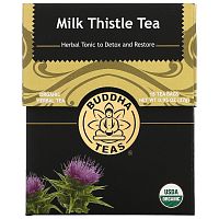 Buddha Teas, Organic Herbal Tea, Milk Thistle, 18 Tea Bags, 0.95 oz (27 g)