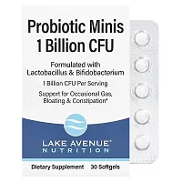 Lake Avenue Nutrition, Probiotic Minis, 2 Strain Blend, 1 Billion CFU, 30 Softgels