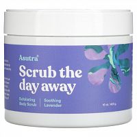 Asutra, Scrub The Day Away, Exfoliating Body Scrub, Soothing Lavender, 16 oz (453 g)