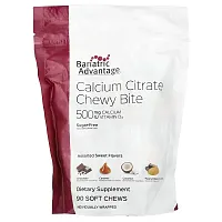 Bariatric Advantage, Calcium Citrate Chewy Bite, Sugar-Free, Assorted Sweet, 90 Soft Chews