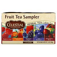 Celestial Seasonings, набор фруктовых чаев, без кофеина, 5 вкусов, 18 чайных пакетиков по 40 г (1,4 унции)