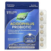 Nature&#x27;s Way, Acidophilus Probiotic Pearls, 1 Billion CFU, 30 Softgels