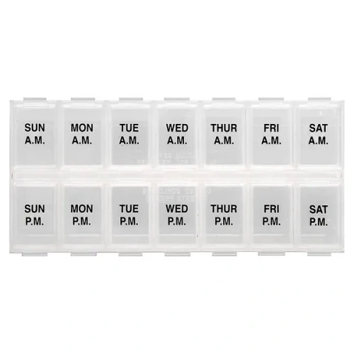 Ezy Dose, Weekly AM/PM Pill Reminder, Natural, 1 Count