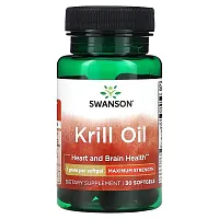 Swanson, Krill Oil, Maximum Strength, 1 g, 30 Softgels