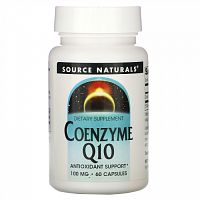 Source Naturals, коэнзим Q10, 100 мг, 60 капсул