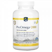 Nordic Naturals, ProOmega 2000, лимон, 1,250 мг, 120 мягких таблеток