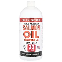 StrellaLab, Wild Alaskan Salmon Oil Omega-3, For Dogs &amp; Cats, 32 fl oz