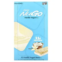 NuGo Nutrition, Original Bar, Vanilla Yogurt, 15 Bars, 1.76 oz (50 g) Each