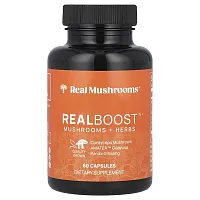 Real Mushrooms, RealBoost™, Mushrooms + Herbs, 60 Capsules