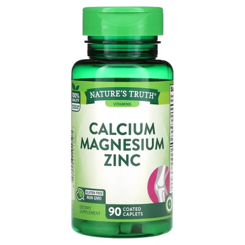 Nature&#x27;s Truth, Calcium Magnesium Zinc, 90 Coated Caplets