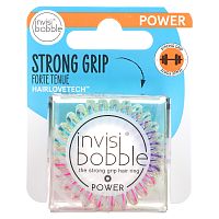 Invisibobble, Power, Strong Grip Hair Ring, Magic Rainbow, 3 Pack