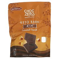 ChocZero, Keto Bark, молочный шоколад, хрустящая карамель, 15 мини-упаковок, 170 г (6 унций)