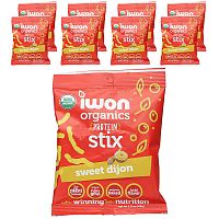 IWON Organics, Organics Protein Stix, Sweet Dijon, 8 Bags, 1.5 oz, (42 g) Each