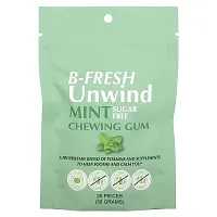 B-Fresh, Unwind Chewing Gum, Sugar Free, Mint, 25 Pieces (50 g)