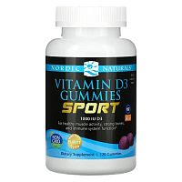 Nordic Naturals, Sport, Vitamin D3 Gummies, Wild Berry, 1,000 IU, 120 Gummies