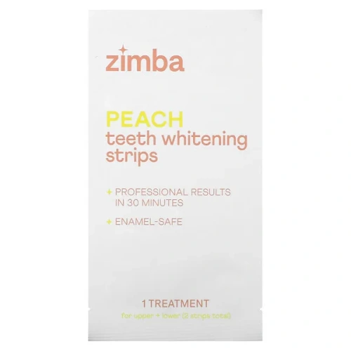 Zimba, Teeth Whitening Strips, Peach, 14 Treatments