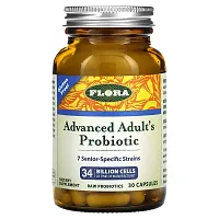 Flora, Advanced Adult&#x27;s Probiotic, 34 Billion Cells, 30 Capsules