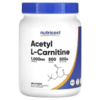 Nutricost, Acetyl L-Carnitine, Unflavored, 17.6 oz (500 g)