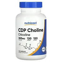 Nutricost, CDP Choline, Citicoline, 300 mg, 120 Capsules