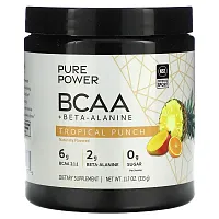 Dr. Mercola, Pure Power BCAA + Beta - Alanine, Tropical Punch, 11.7 oz (333 g)