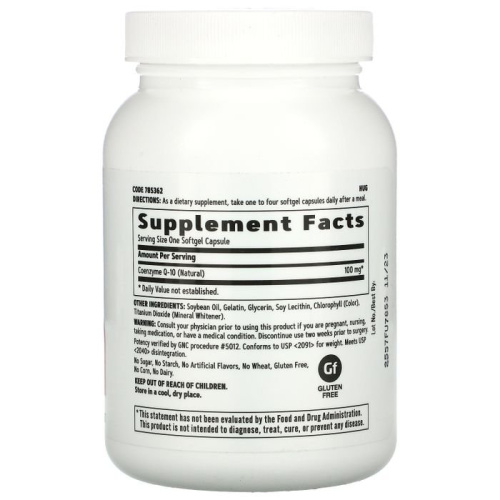 GNC, CoQ-10, 100 mg, 120 Softgels фото 2