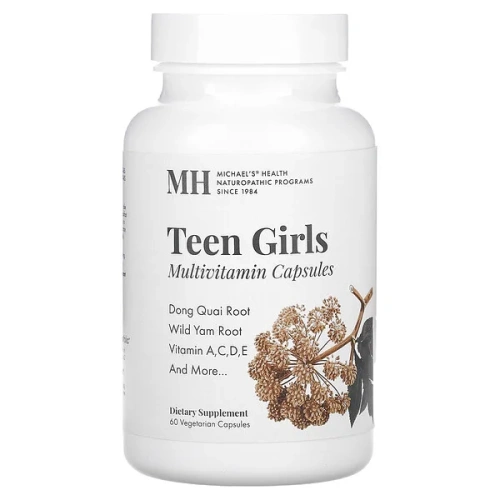 Michael&#x27;s Naturopathic, Teen Girls Multivitamin, 60  Vegetarian Capsules