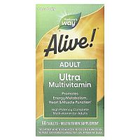 Nature&#x27;s Way, Alive! Adult Ultra Potency Complete Multivitamin, 60 Tablets