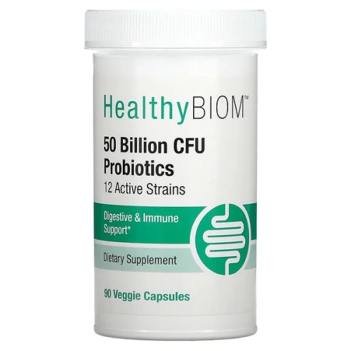 HealthyBiom, 50 Billion CFU Probiotics, 90 Veggie Capsules