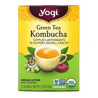 Yogi Tea, зеленый чай комбуча, 16 чайных пакетиков, 32 г (1,12 унции)